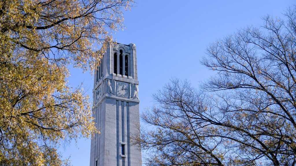Belltower with trees