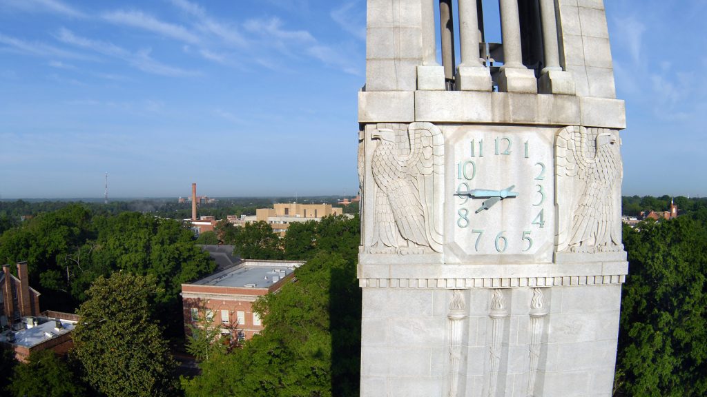 Aerial view of Memorial Belltower