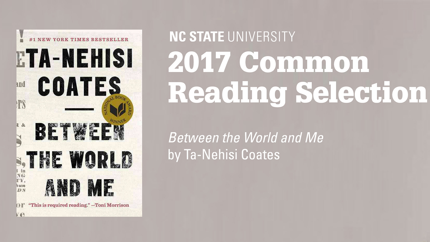 2017 Common Reading Program selection