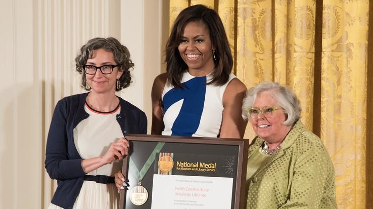 IMLS medal presentation with First Lady Michelle Obama