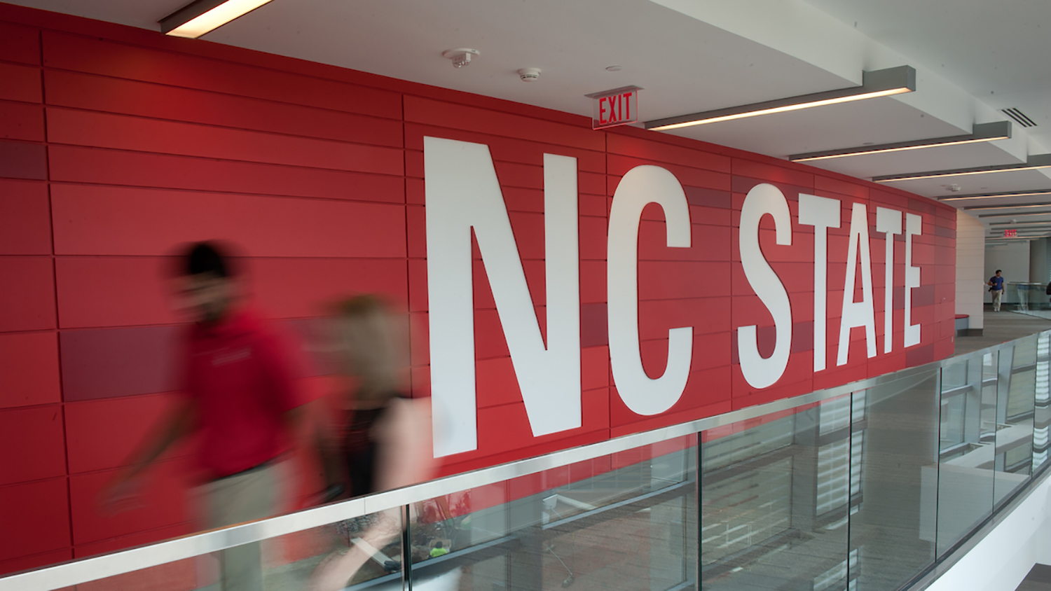 NC State sign in Talley Student Union