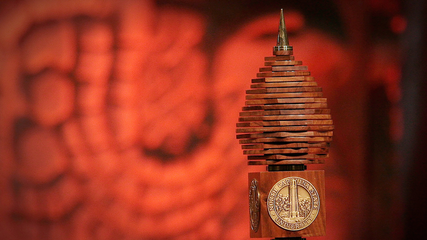 A detail of the university mace during the Chancellor's installation