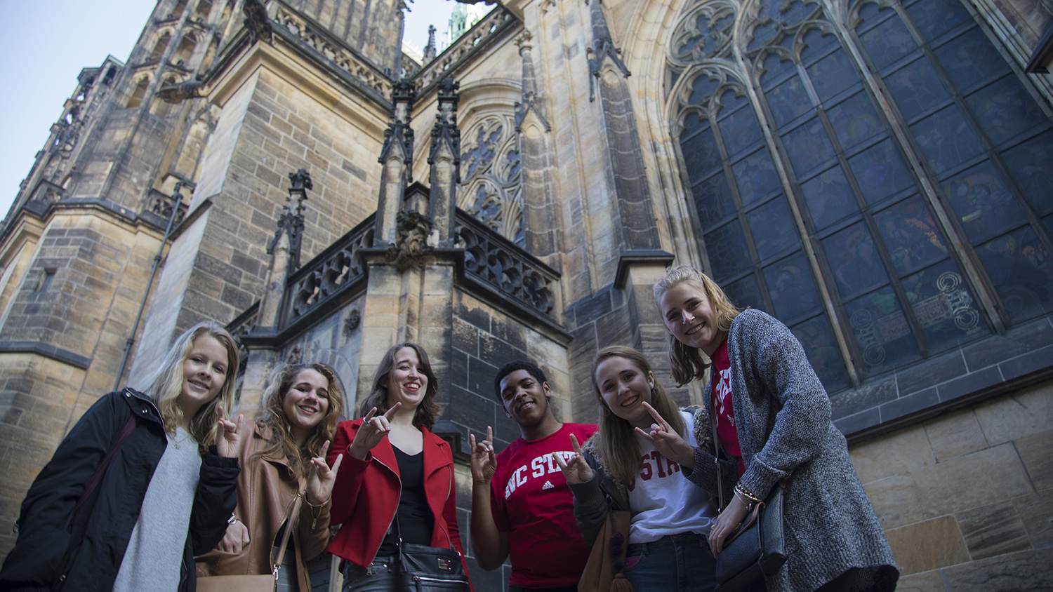 NC State students in Prague
