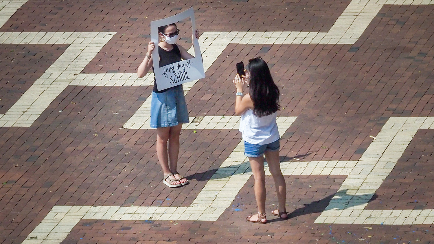 students on campus