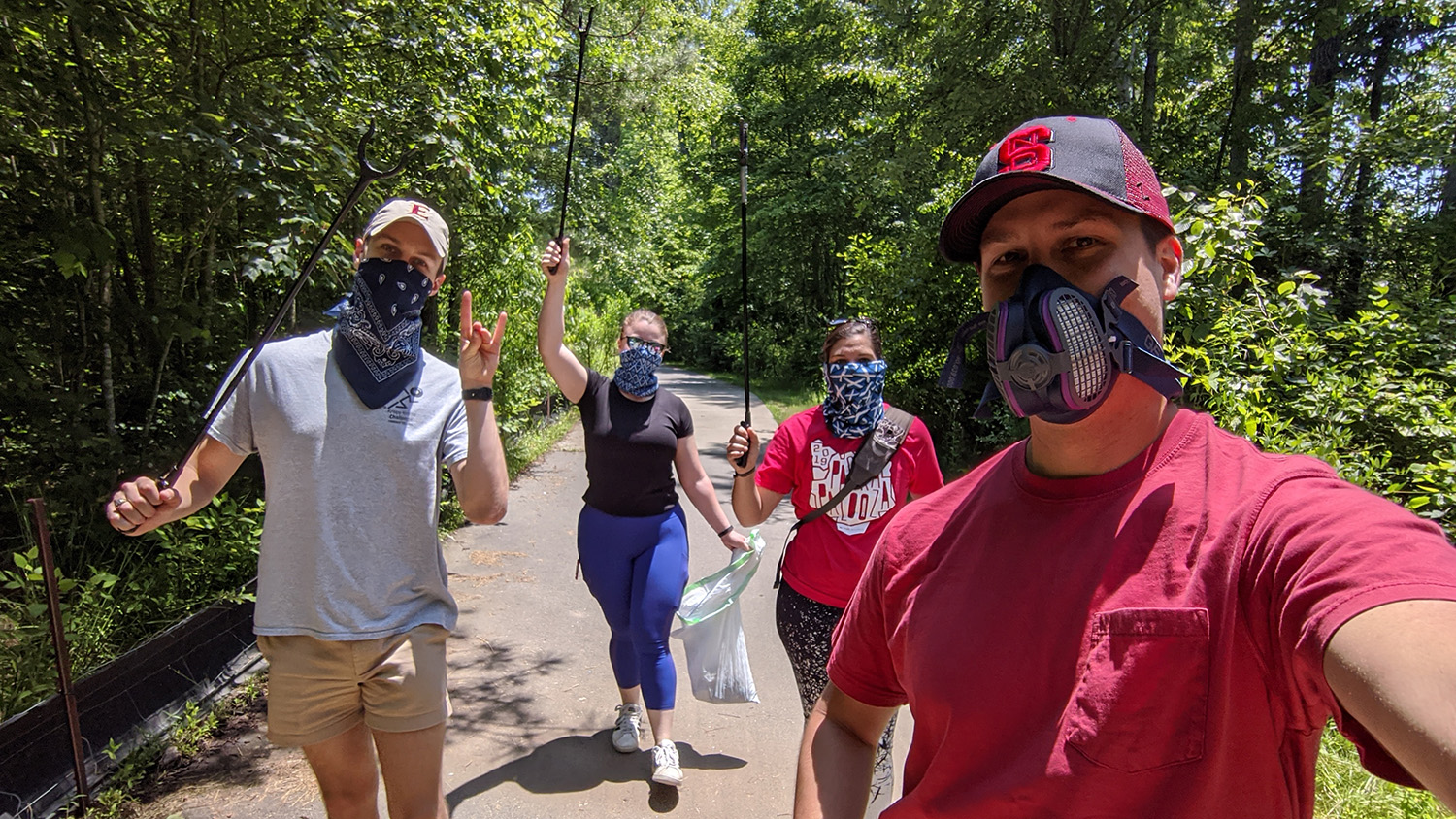 staff with facemasks