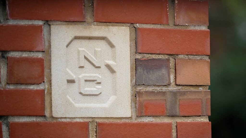 Block S inset into bricks