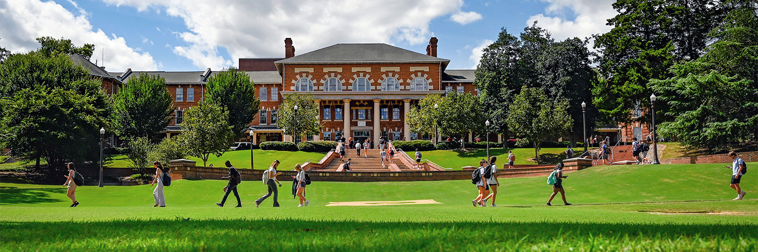 Court of North Carolina with students walking