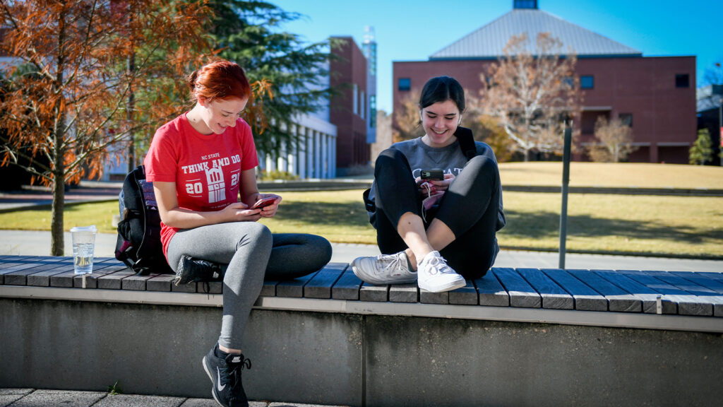 Students on Centennial campus