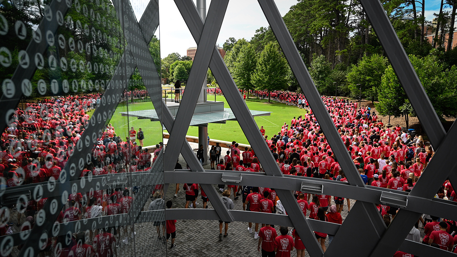 incoming students at Stafford Commons