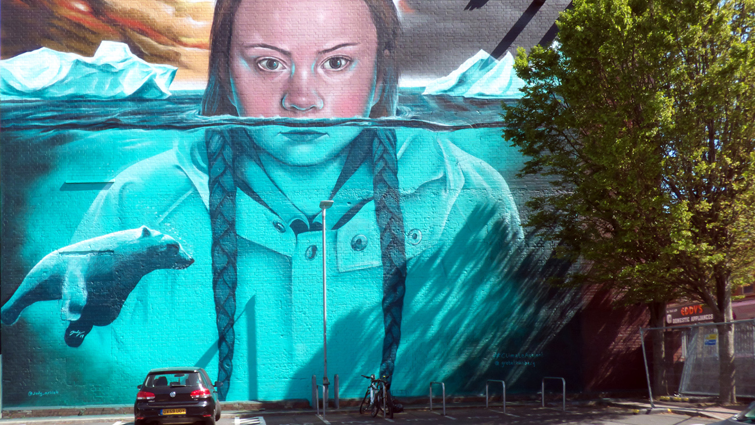 Greta Thunberg mural
