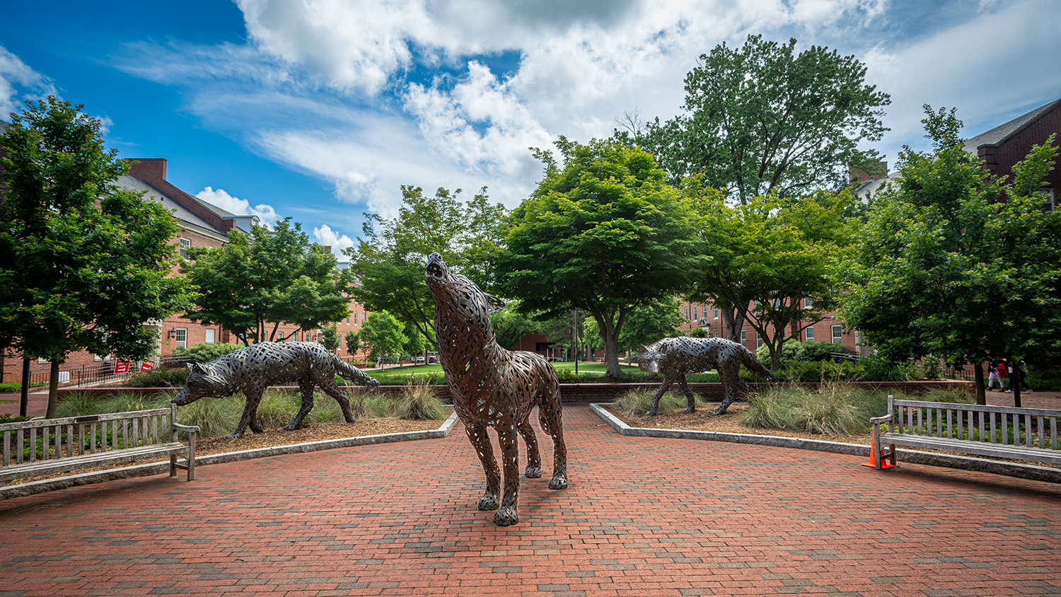 Wolf Plaza on a late spring day.