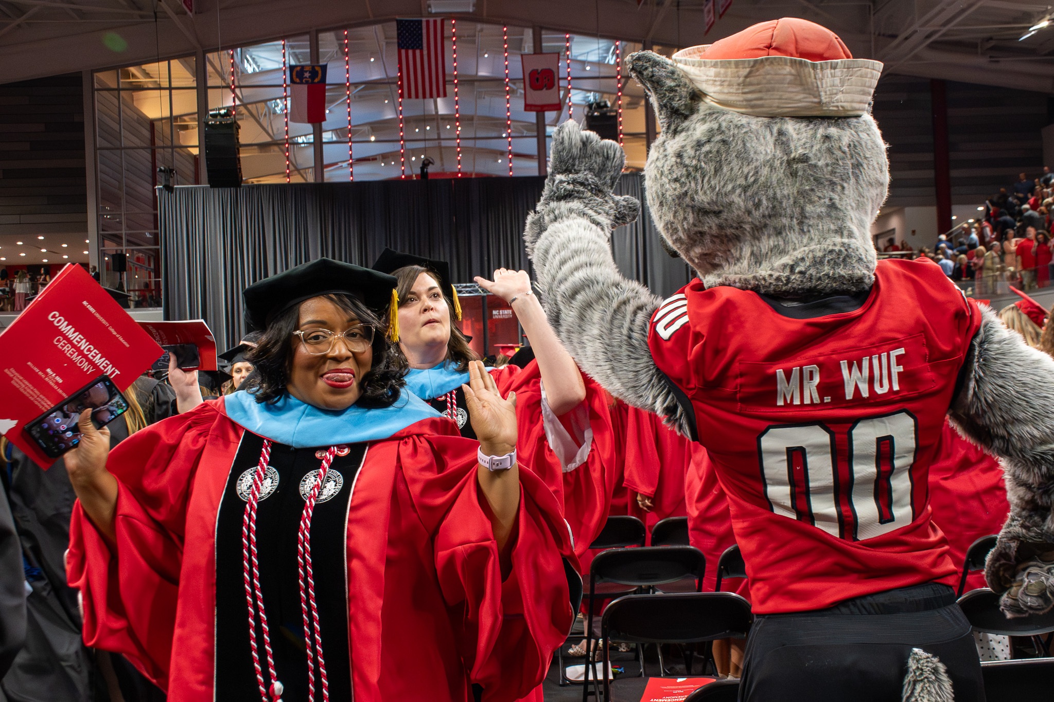 2026 NC State College of Education Ph.D. graduate in cap and gown